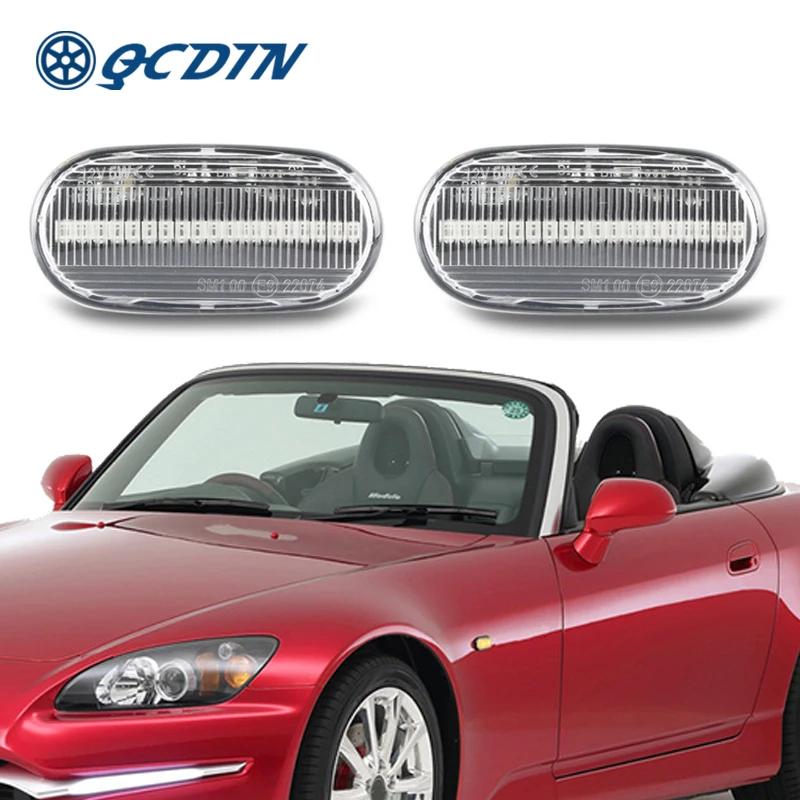 

QCDIN For HONDA Civic 1992-2005 Side Marker Light Turn Signal Light Adapter Signal Light For HONDA Del Sol 1992-1997 Acura