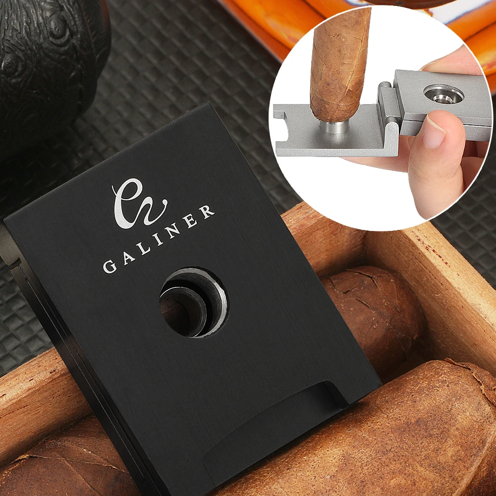

GALINER Metal Cigar Punch Cutter Mini Puncher Cigar Drill Hole Function Pocket Travel Smoking Accessory For Cigars