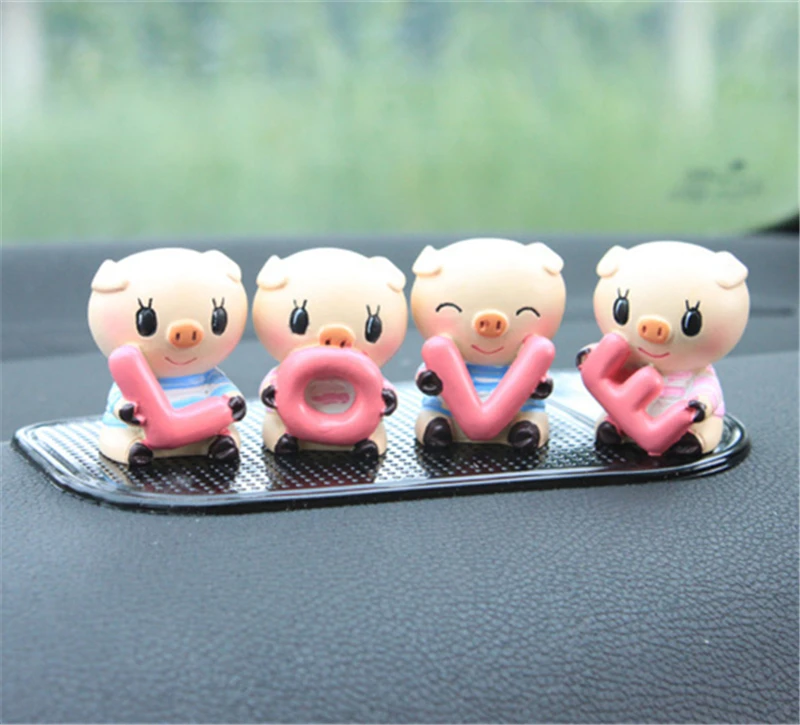 4 шт./компл. новейшие украшения для автомобиля милая любовь маленькая свинка