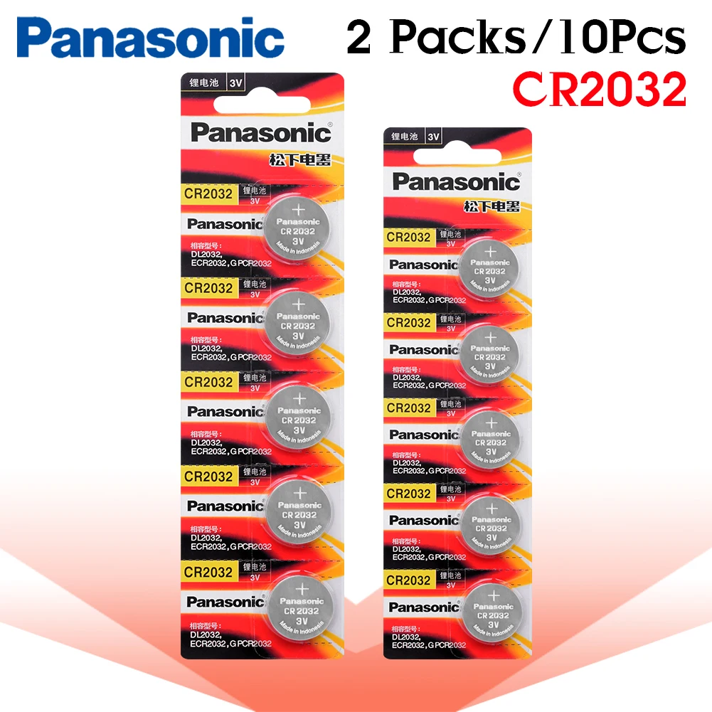 10 шт. абсолютно новая батарея для PANASONIC cr2032 3v кнопочные батарейки для часов компьютера cr 2032 для игрушек часов