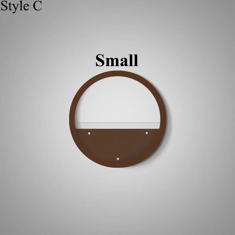 C (Small Style) Простая круглая цветная настенная ваза, железная суккулентная растительная стеклянная горшок для комнатных цветов, креативный домашний декор, офисное настенное украшение бонсай - Цвет: C (Small Style)