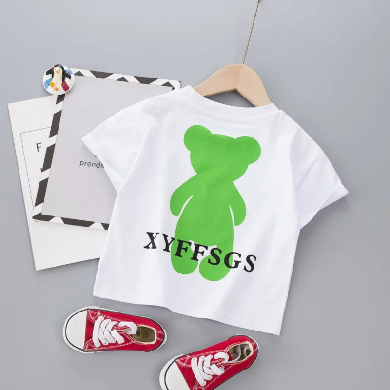 Новинка летняя детская повседневная одежда с коротким рукавом футболка для