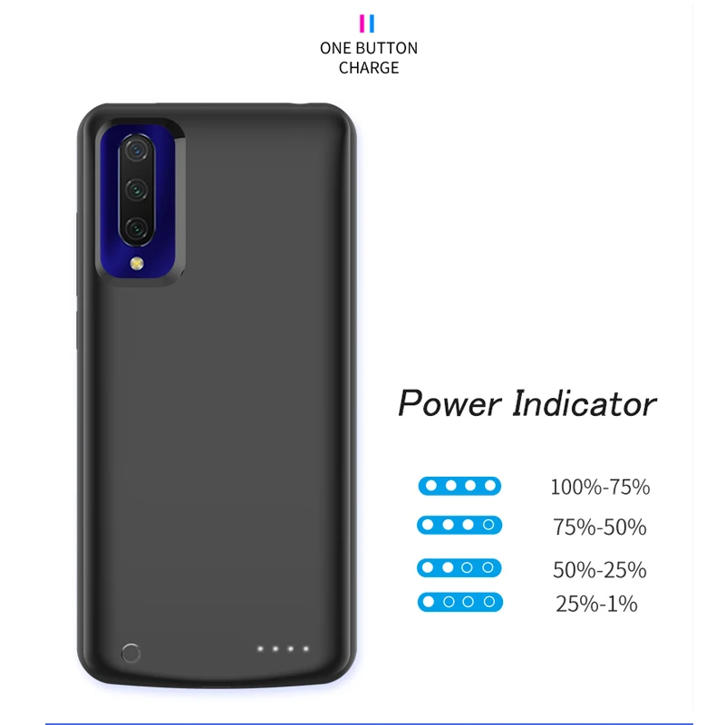 Высокое качество 6500 мА/ч внешний аккумулятор чехол для Xiaomi CC9/A3lite запасная