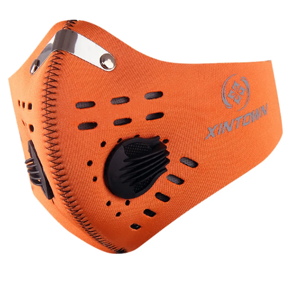30# Pm2.5 Dustproof Sport Washable Face Cover Windproof Activated Carbon Mascarillas Маска With Extra Filter Cotton Sheet Masque | Спорт и