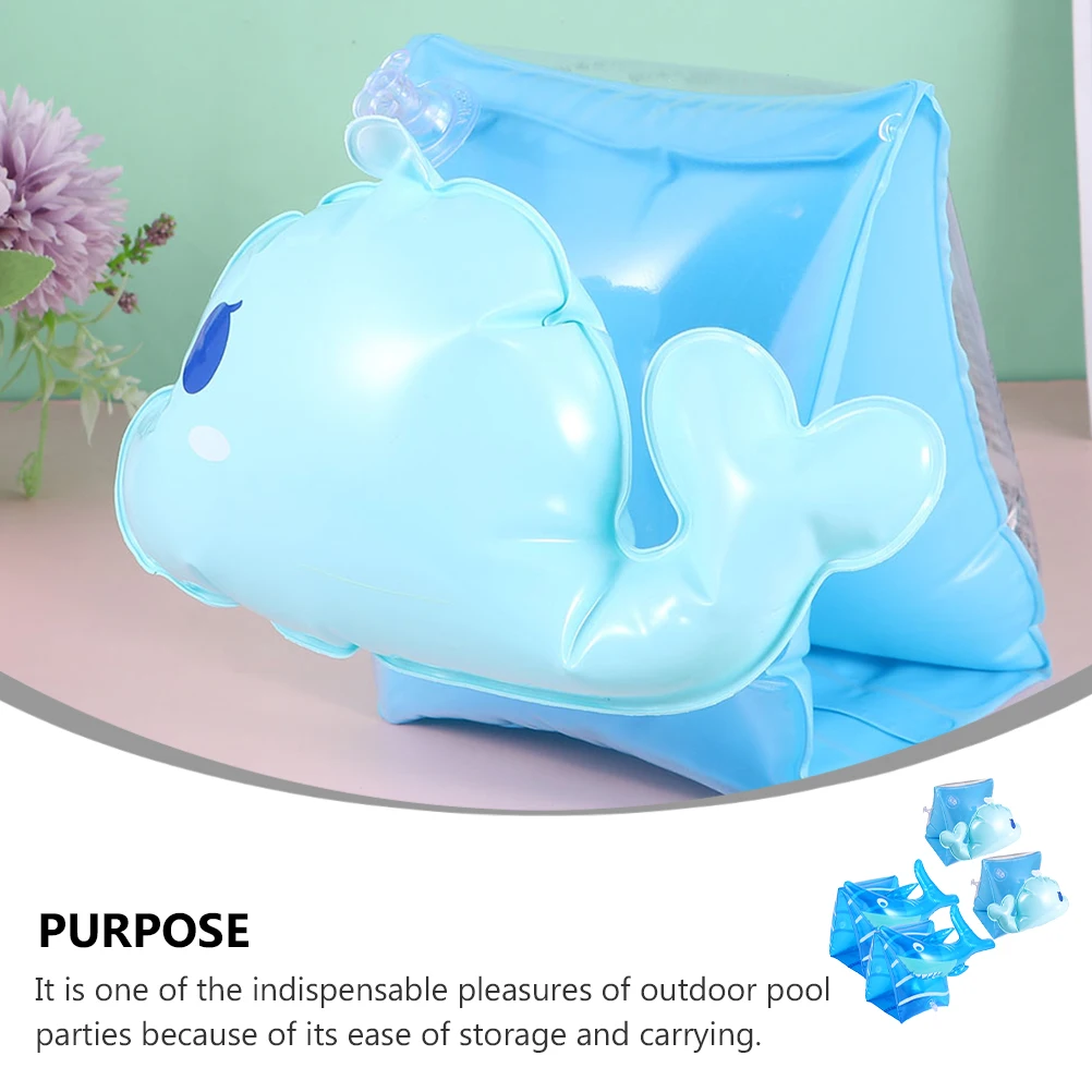 

2 Pairs Inflatable Children Arm Swimming Rings Arm Floats Swimming Sleeves