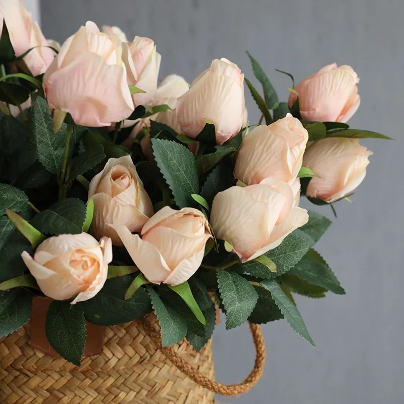 Искусственные цветы розы Свадебное Оформление букета в винтажном стиле