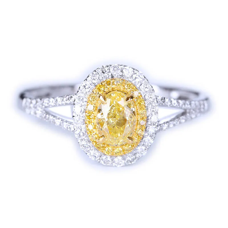 BLACK ANGEL 925 Silver Luxury Citrine Rings For Women Oval Yellow Gemstone CZ Adjustable Ring Wedding Party Wholesale Jewelry |