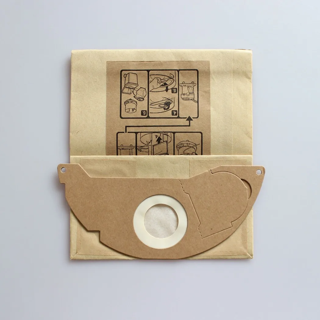 

WD2250 Dust Bags 10 Pcs A2004 Durable For KARCHER Household Supplies MV2 Paper
