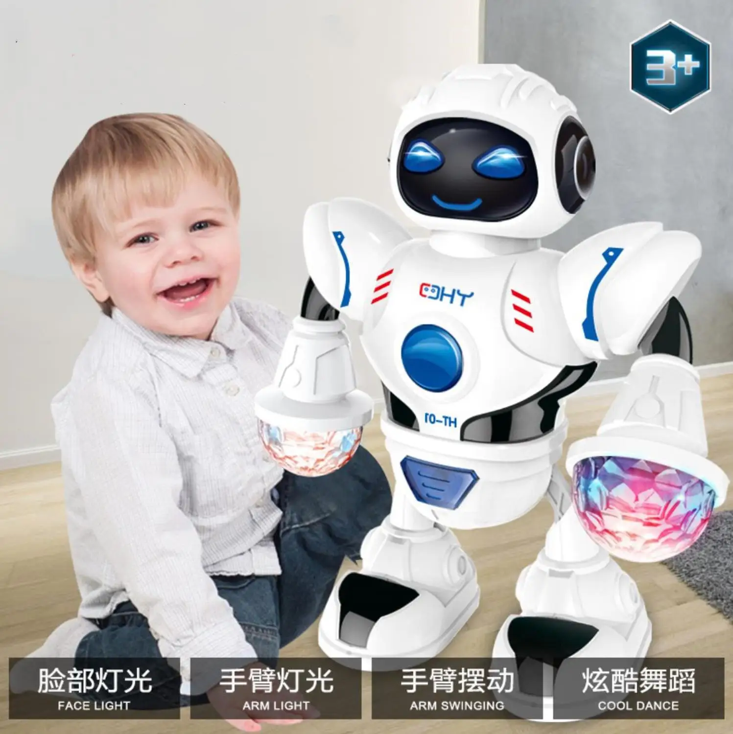 Новинка ослепительный космический музыкальный робот умный мини танцующий