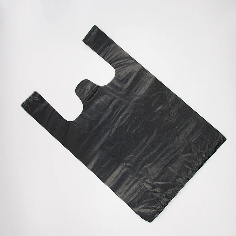 50Pcs/Lot Disposable Garbage Bag Black Plastics Trash Organizer Bag Durable Portable Waste Storage Bag For Home Hotel Vest Type