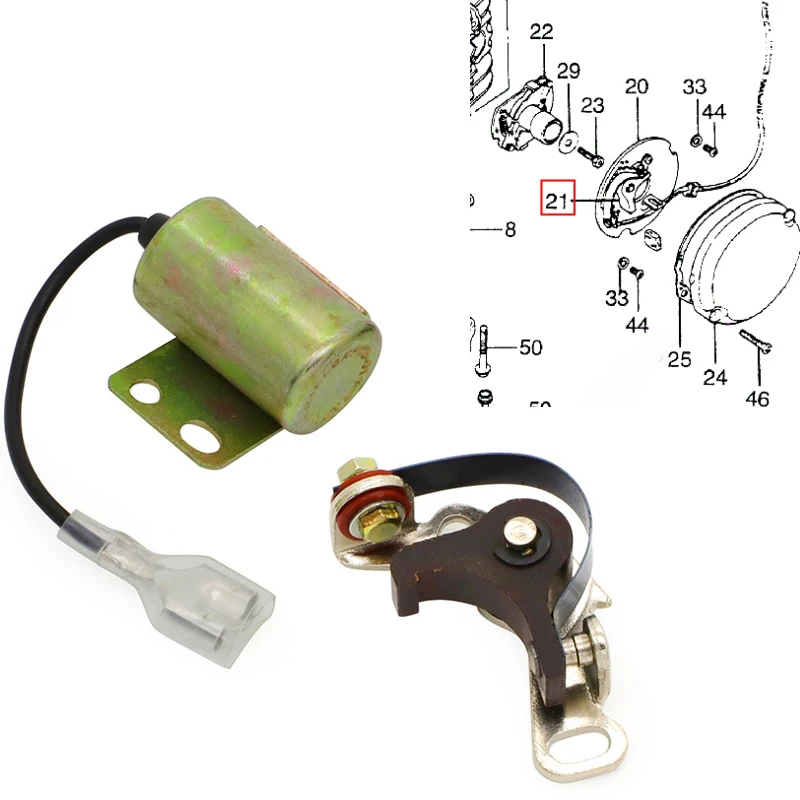 Набор для настройки зажигания точки и конденсатор Honda CT90 Trail CM91 ATC90 30202 107 004 30250 052 000