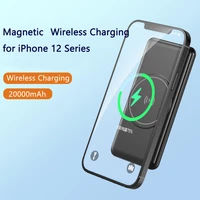 15w magnetic qi wireless charger power bank 20000mah pd 22 5w fast charger for iphone 12 pro samsung s21 huawei xiaomi powerbank