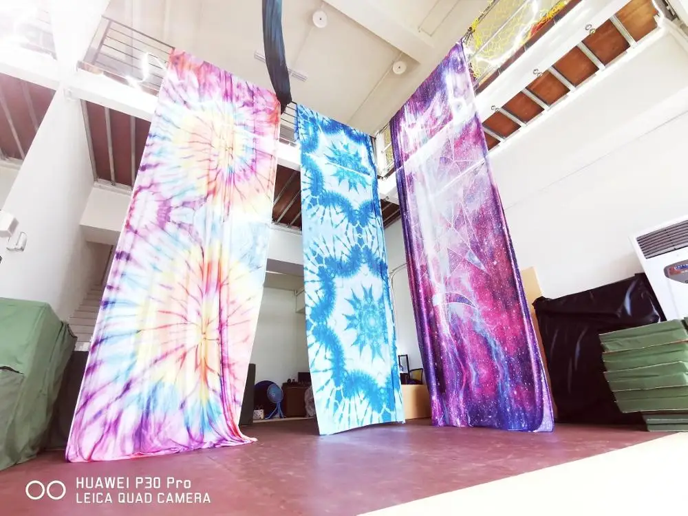 100% нейлон 10 ярдов/9 2 м летающий набор воздушных шелков для дома Йога Ремни с