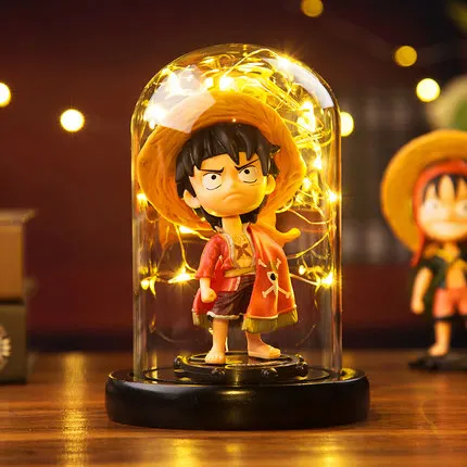 

[Новинка] японская аниме One Piece Monkey D Luffy Q style фигурка модель экшн-фигурка освещение декор комнаты игрушка для малышей лучший подарок