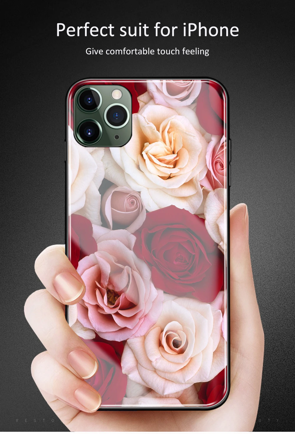 Стеклянная задняя крышка для iphone xs max красная роза iPhone 6 6S 7 8 plus X XR XS MAX стеклянный
