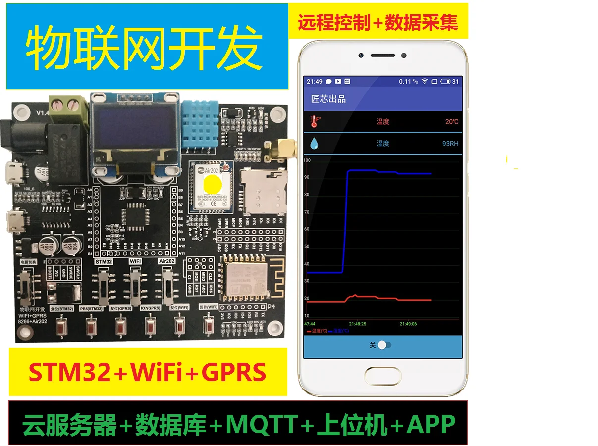 Плата разработки IoT облачный сервер ESP8266GPRS MQTTair202 приложение WeChat STM32 | Инструменты