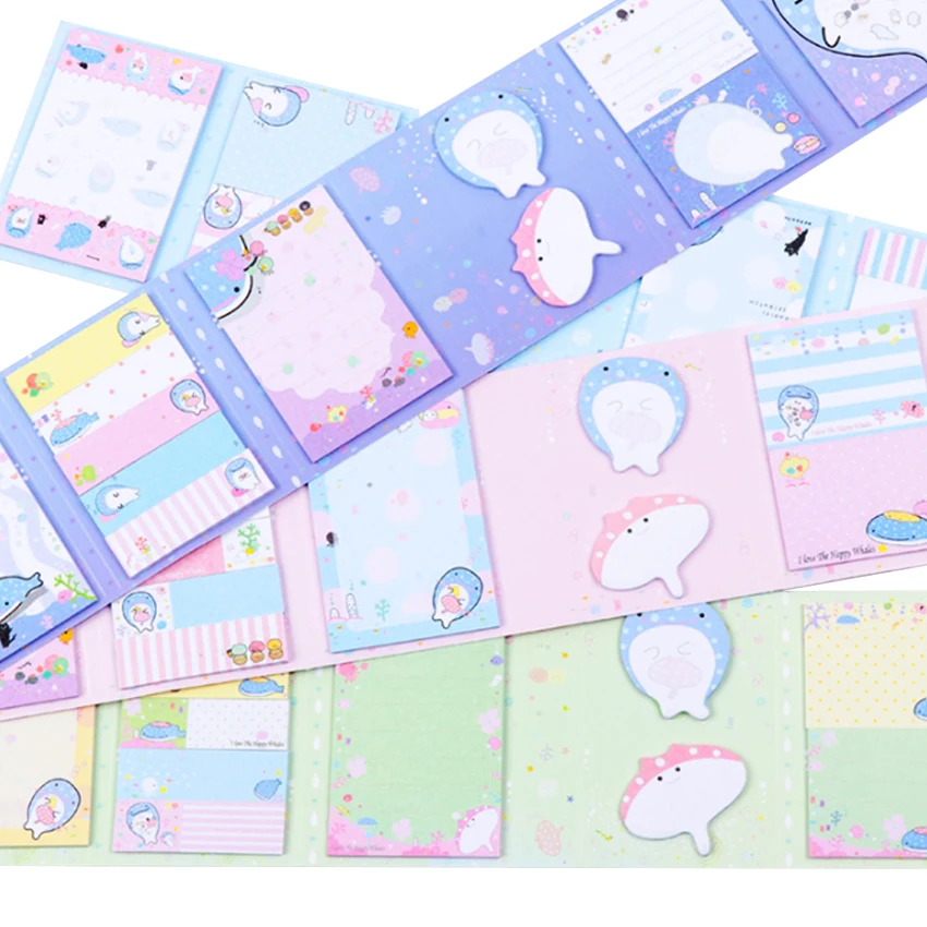 

1pack lovely Marine life series variety of shapes sticky notes Memo Book handout label memo stationery