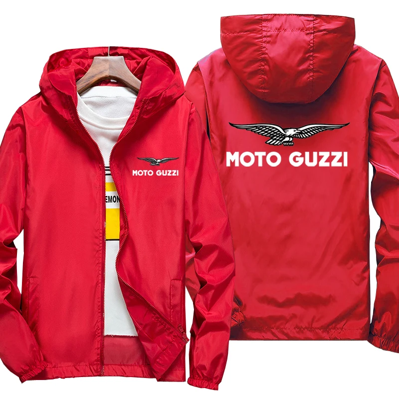 

NEW Hoodies Men Moto Guzzi LOGO Casual Hip Hop Harajuku Long Sleeve Hooded Sweatshirts zipper Windproof Jacket Hoody Clothing