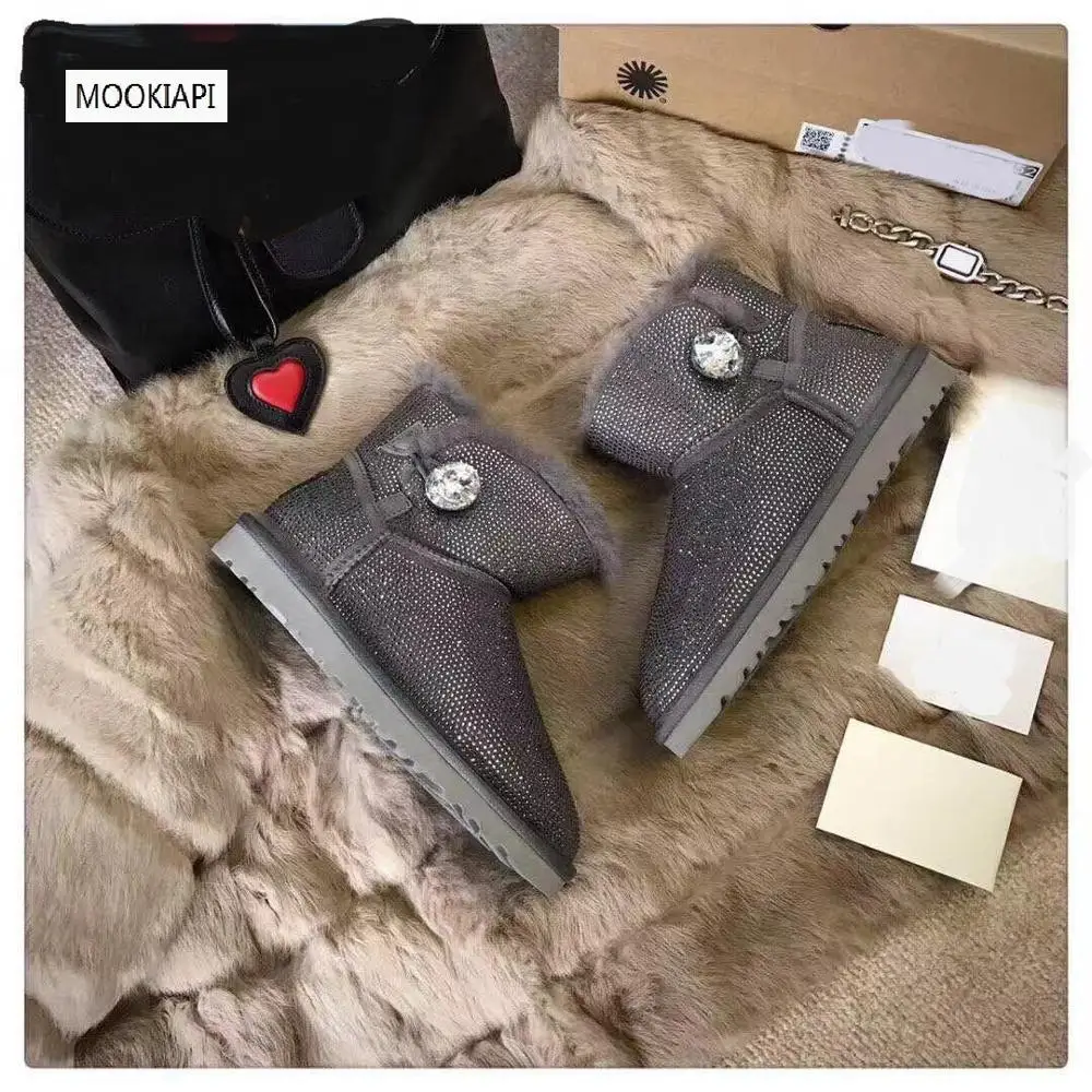 Новейшие высококачественные зимние ботинки в Китае 2019 г. Натуральная овчина 100%