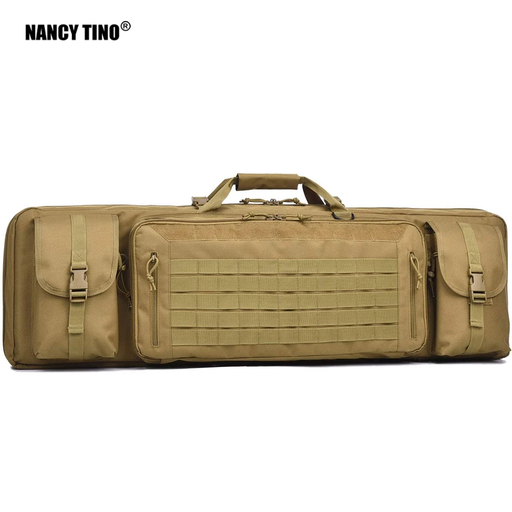 

Double Long Rifle Gun Case Bag Tactical Rifle Backpack Pistol Soft Firearm Transportation Carbine Case Lockable Compartment 36"