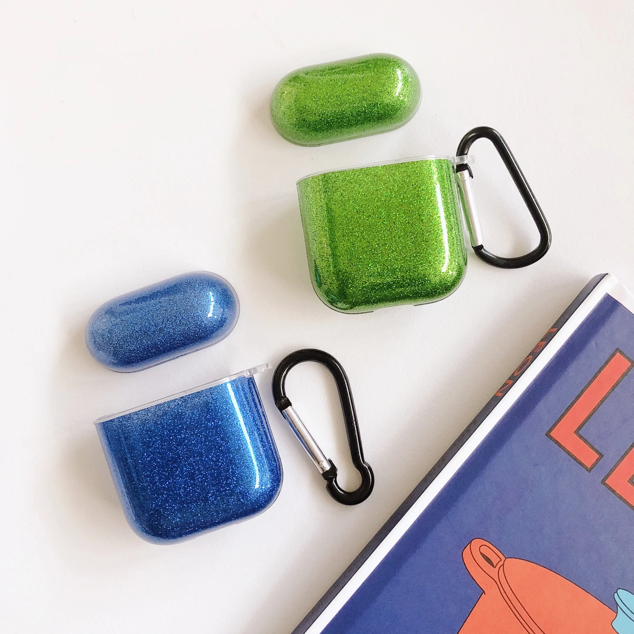 Блестящий Прозрачный Мягкий ТПУ силиконовый чехол для Apple Airpods 1 2 беспроводной