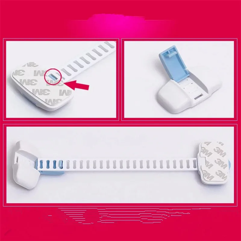 

New Fashion Safety Lock Protection Drawer Cabinet Refrigerator Lock Child Safety Multifunctional Adjustable Drawer Lock