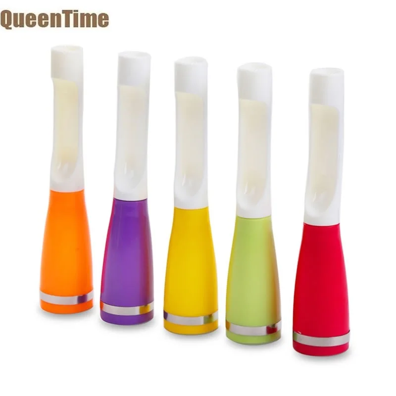 QueenTime Пластик нож для удаления сердцевины и нарезания Apple ящик для удаления Машинка для удаления косточек из вишни клубника Стволовые шелушильная машина Съемник приспособления для фруктов и овощей Кухня гаджеты