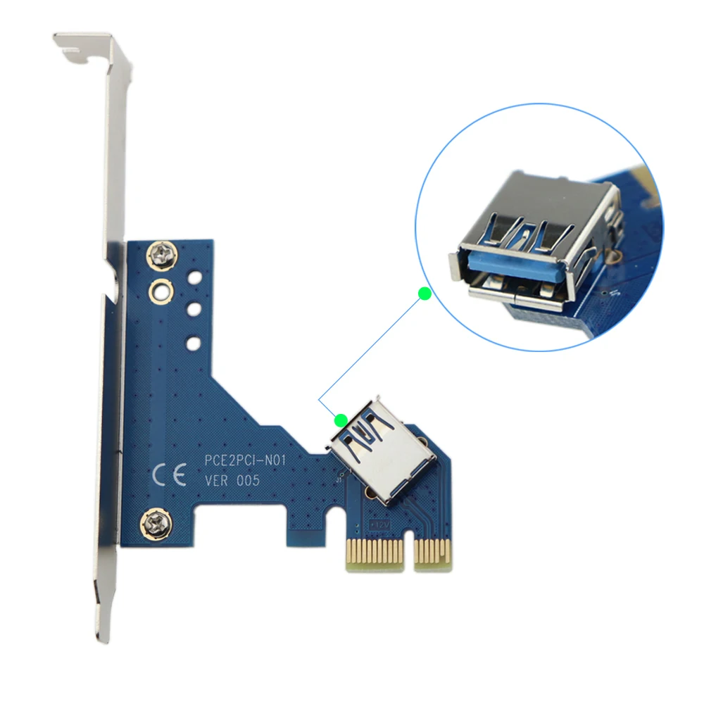 Адаптер расширения PCI E Express X1 для двух разъемов переходная карта с кабелем USB 3 0