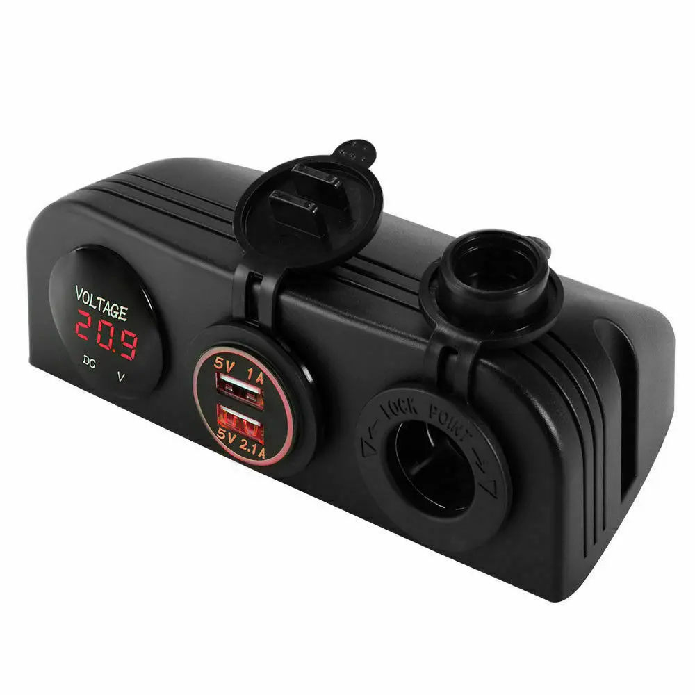 Автомобильный морской лодка Camper цифровой дисплей двойной USB 5V/2.1A зарядное