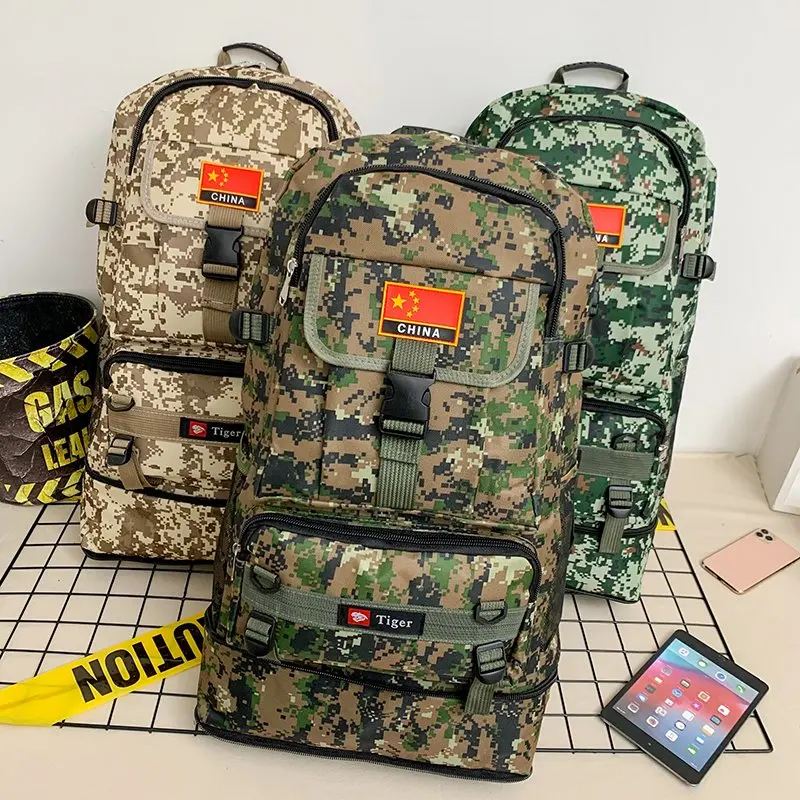 

2021 men's backpack outdoor sports handbag unisex travel mountaineering bag outdoor camping backpack large capacity camouflage