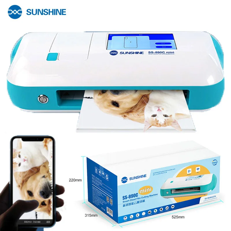 

SUNSHINE SS-890C MINI cloud film cutting machine,DIY Printing mobile phone screen protector cutter,Hydrogel film cutting tool
