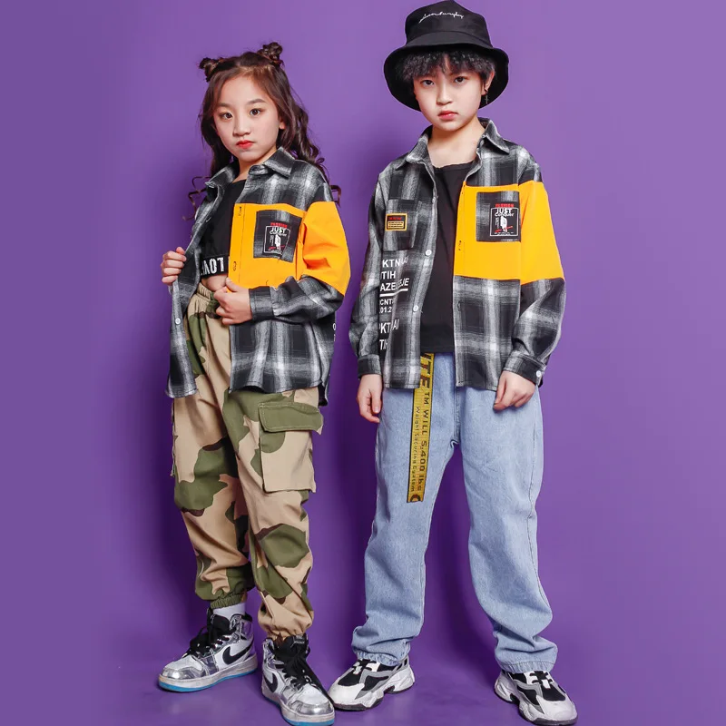 Танцевальный костюм в стиле джаз хип хоп одежда для уличных танцев рубашка