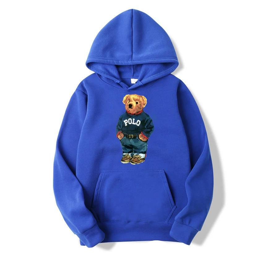 

My Hero College Trend autumn Winter Retro Limited edition Bear New Brand Hoodie Men's and Women's Outdoor Clothing Pullover Men'