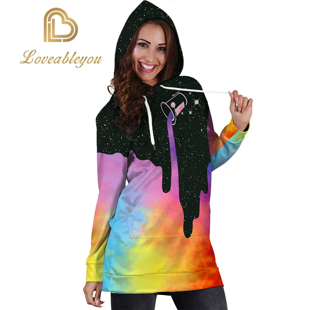 2019 пространство 3D толстовки для мужчин/для женщин 3d с капюшоном принтом