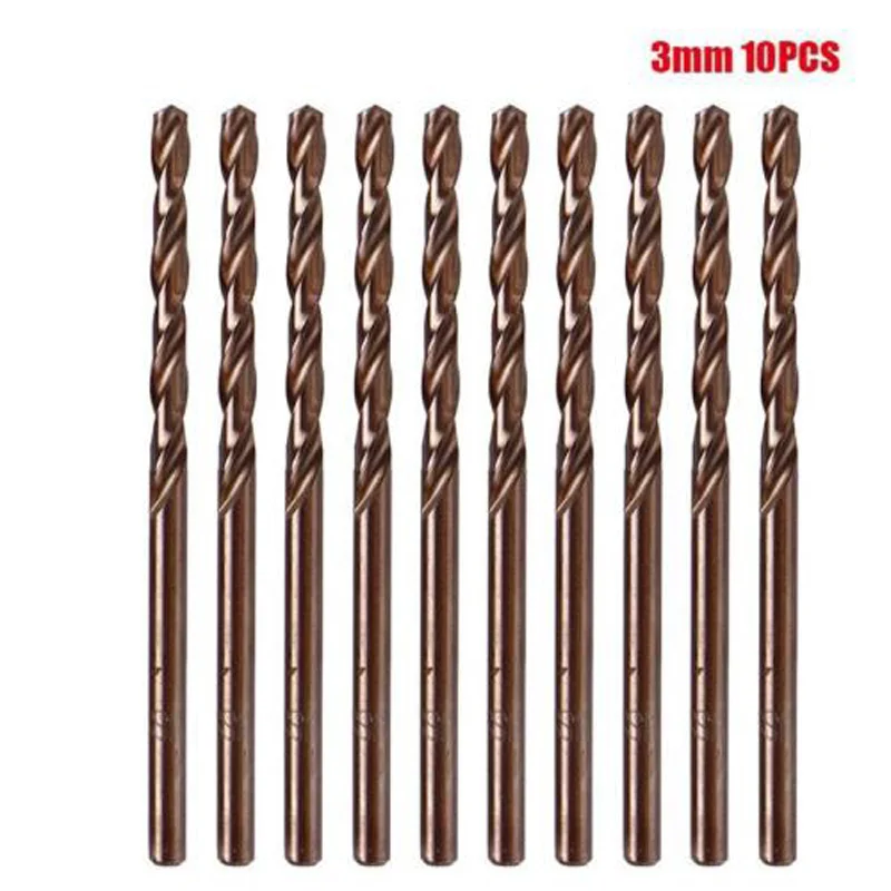 10 шт 1-3 5 мм сверло для УСЗ цилиндрическим хвостовиком Алюминий Нержавеющая сталь