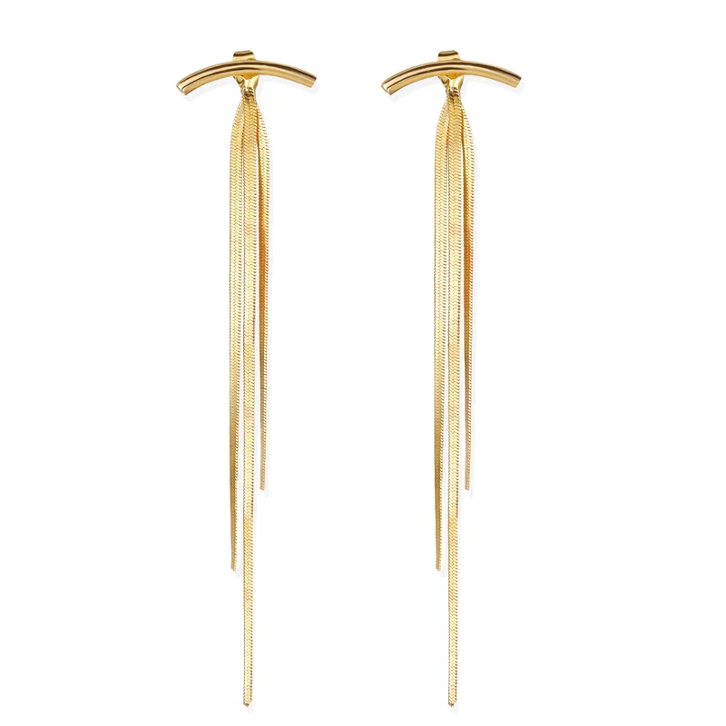 

Long Tassel Vintage Drop Earrings Gold Color 2020 New Fashion Hanging Women Korean Earrings Jewelry Girls Gift