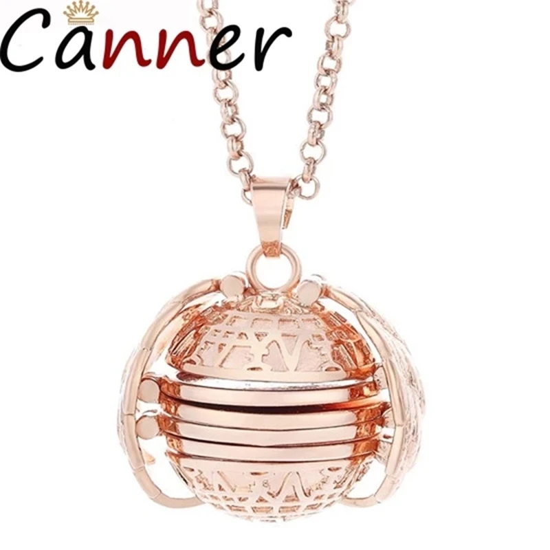 CANNER Gold Round Necklace Expanding Photo Locket Necklaces Pendant For Women Jewelry Decoration Chain Collier Gift F4 | Украшения и