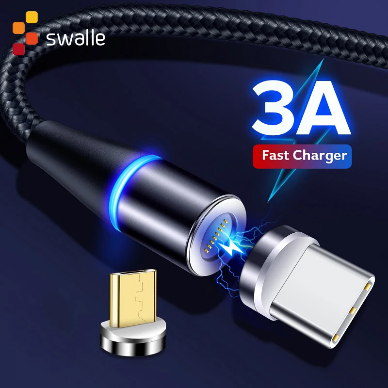Кабель Micro USB Swalle 3A для быстрой зарядки зарядное устройство кабель Samsung Xiaomi Redmi Android
