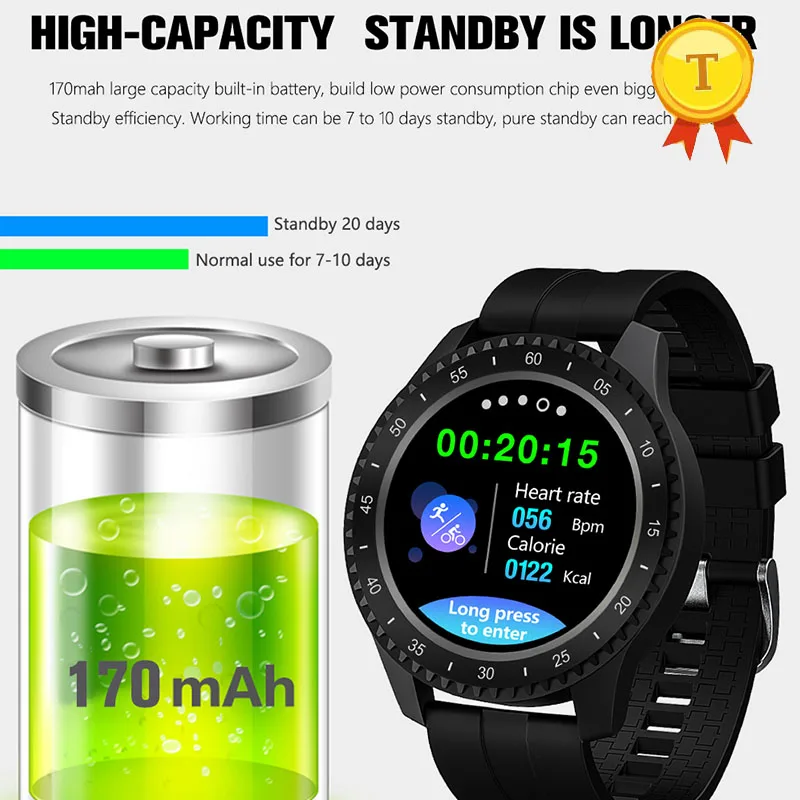 

Умный Фитнес-трекер, точный монитор артериального давления, Bluetooth, длительный режим ожидания, IP68 водонепроницаемый браслет, оповещение о по...