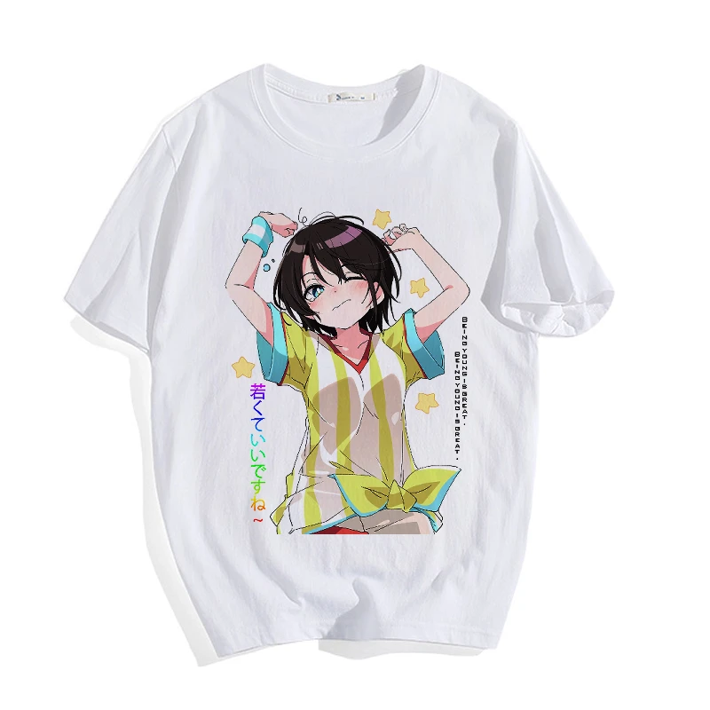 

Cute cartoon Summer Unisex T-Shirt Men Harajuku t Shirt Young girl Printed tops Male Funny Cartoon Young girl Anime shirt