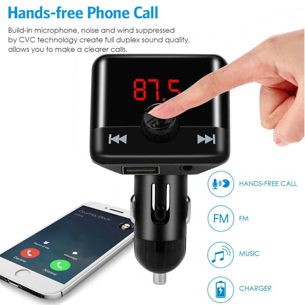 Omeshin автомобильный беспроводной Bluetooth Handsfree комплект fm-передатчик MP3 плеер