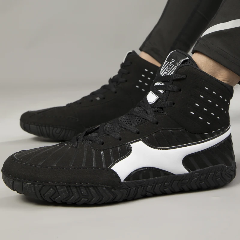 

Best Selling Mens Black Boots Wrestling Shoes Wearable Gym Shoes for Big Boy Brand Man Boxing Shoes Mesh Mens Wrestling Sneaker