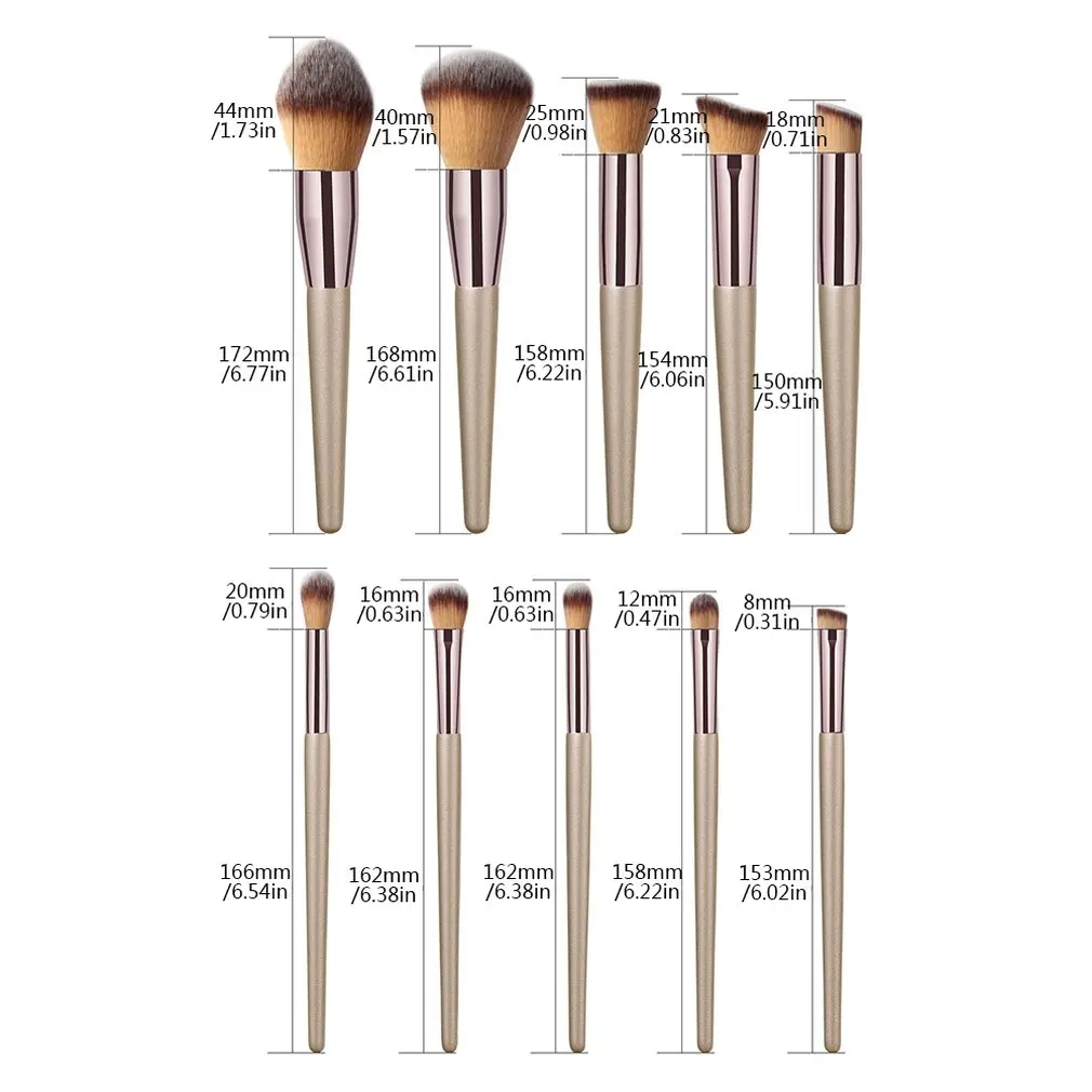 

Champagne gold makeup brush set shape natural eye shadow makeup brush custom makeup brush eye shadow brush eye shadow brush