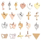 Очаровательные Подвески для изготовления ювелирных изделий, 1 шт., аксессуары для ожерелья, золото, нержавеющая сталь мозаичный циркон, оптовая продажа, много