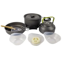 mobile kitchen camping cooking supplies camping cookware set tableware tourism gas stove equipment kettle hiking utensils kit