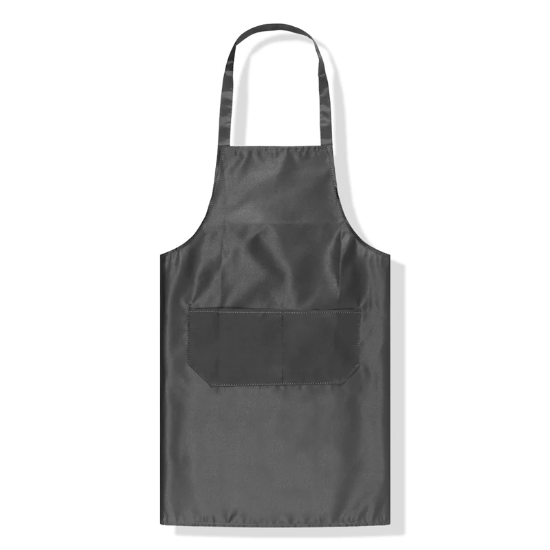 

Cooking Apron polyester household kitchen Cafe chef waterproof oil proof one shoulder hanging neck apron printing logo
