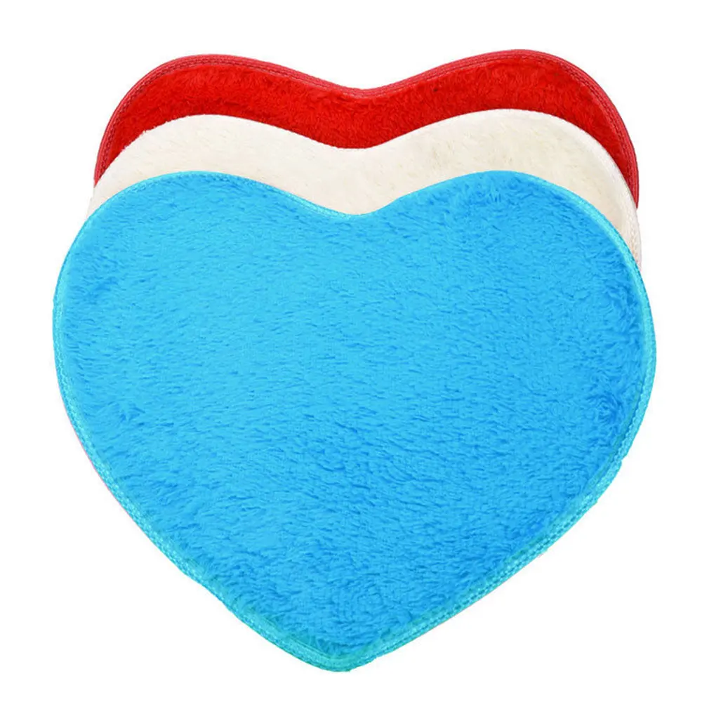 Напольный коврик 30*40*0 5 см товары для дома ковер 7 цветов полиэстер в форме сердца