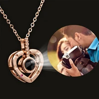 wwlb projection memory lovers jewelry custom couples photo pendant necklaces 100 languages i love you necklace