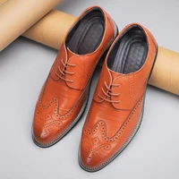 retro men shoes fashion low heel pu leather male casual comfortable stylish classic brogues shoes for men zapatos de hombre