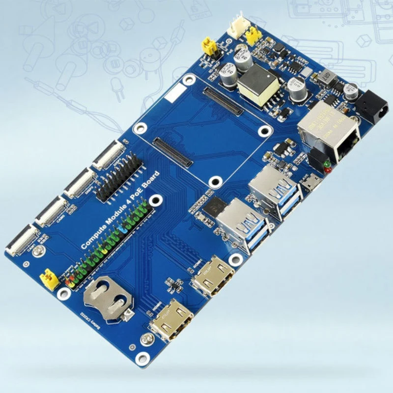 

for Raspberry Pi Compute Module 4 IO Board with PoE Feature for All Variants of CM4